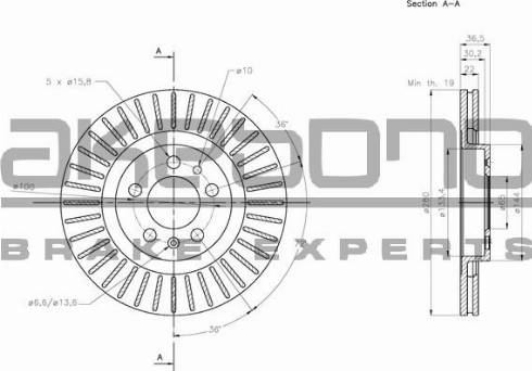 Akebono BN-0012E - Тормозной диск autosila-amz.com