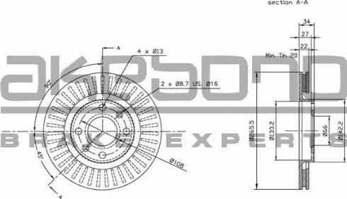 Akebono BN-0028E - Тормозной диск autosila-amz.com