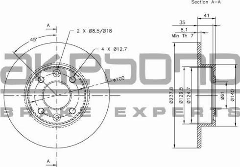 Akebono BN-0157 - Тормозной диск autosila-amz.com