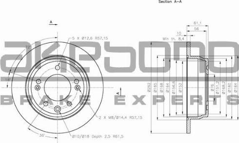Akebono BN-0118 - Тормозной диск autosila-amz.com
