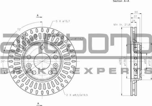 Akebono BN-0131E - Тормозной диск autosila-amz.com