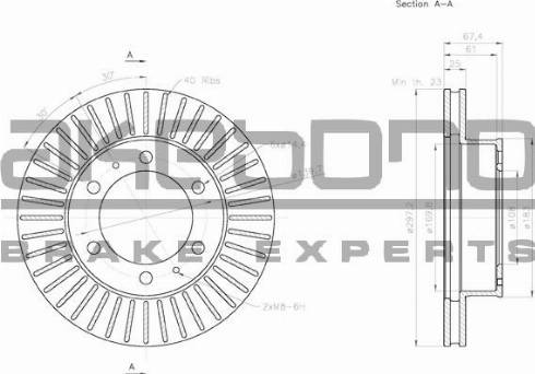 Akebono BN-0859 - Тормозной диск autosila-amz.com