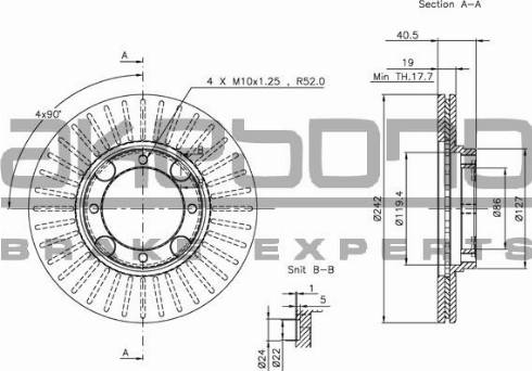 Akebono BN-0851E - Тормозной диск autosila-amz.com