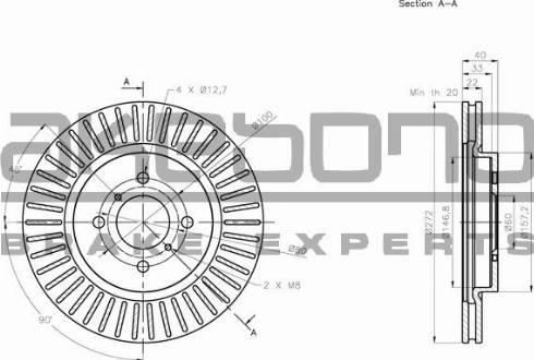 Akebono BN-0801E - Тормозной диск autosila-amz.com