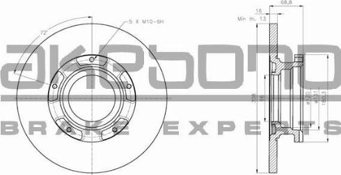 Akebono BN-0823 - Тормозной диск autosila-amz.com