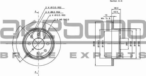 Akebono BN-0392E - Тормозной диск autosila-amz.com