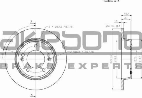 Akebono BN-0257 - Тормозной диск autosila-amz.com