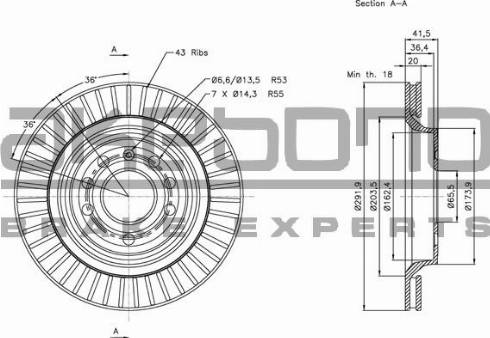 Akebono BN-0200E - Тормозной диск autosila-amz.com