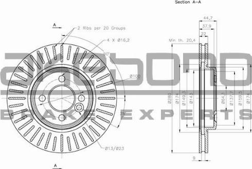 Akebono BN-0231 - Тормозной диск autosila-amz.com