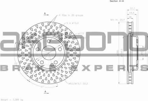 Akebono BN-0221E - Тормозной диск autosila-amz.com