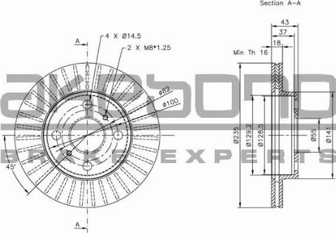 Akebono BN-0277E - Тормозной диск autosila-amz.com