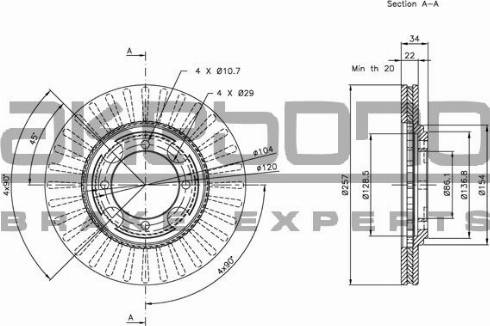 Akebono BN-0751 - Тормозной диск autosila-amz.com