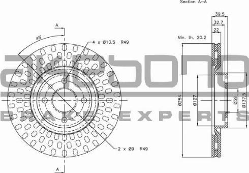 Akebono BN-0753 - Тормозной диск autosila-amz.com