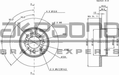 Akebono BN-0768E - Тормозной диск autosila-amz.com