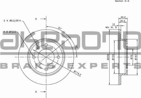 Akebono BN-0714 - Тормозной диск autosila-amz.com