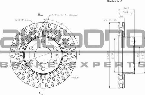 Akebono BN-0712 - Тормозной диск autosila-amz.com