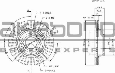 Akebono BN-0776 - Тормозной диск autosila-amz.com