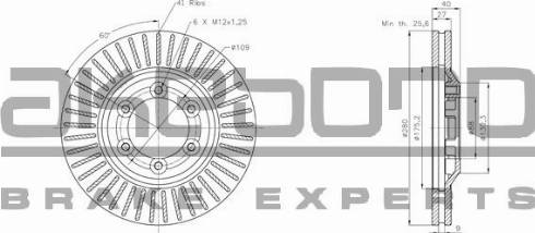 Akebono BN-1064 - Тормозной диск autosila-amz.com