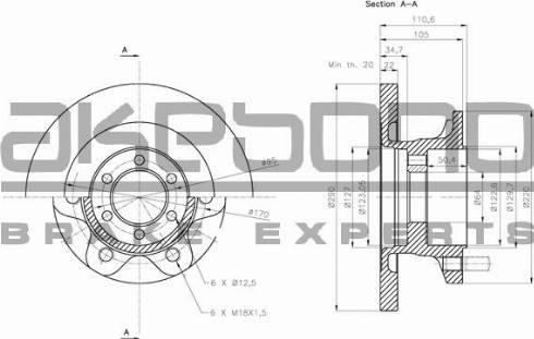 Akebono BN-1144E - Тормозной диск autosila-amz.com