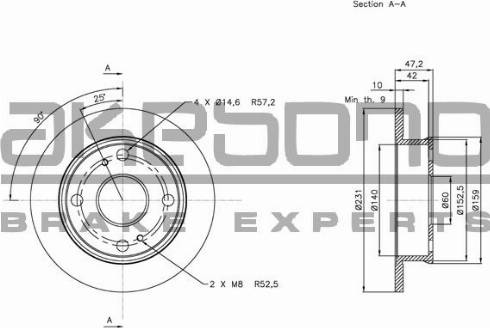 Akebono BN-1346E - Тормозной диск autosila-amz.com