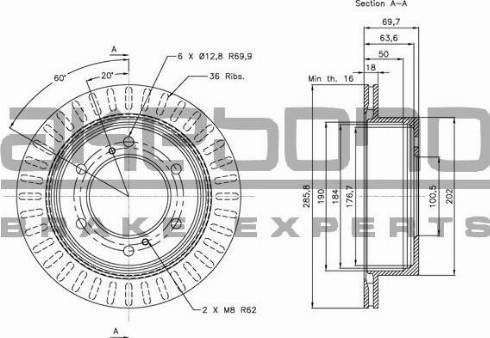 Akebono BN-1354 - Тормозной диск autosila-amz.com