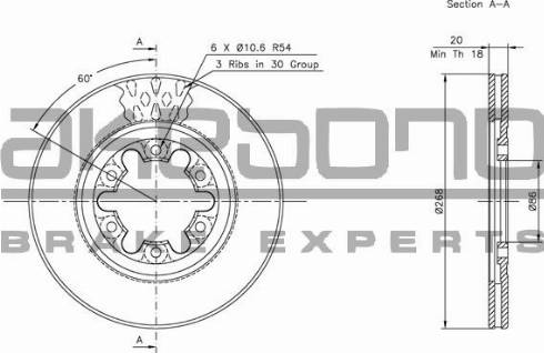 Akebono BN-1351E - Тормозной диск autosila-amz.com