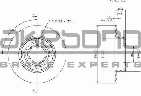 Akebono BN-1327 - Тормозной диск autosila-amz.com