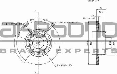 Akebono BN-1293E - Тормозной диск autosila-amz.com