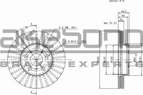 Akebono BN-1256E - Тормозной диск autosila-amz.com