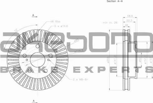 Akebono BN-1251 - Тормозной диск autosila-amz.com