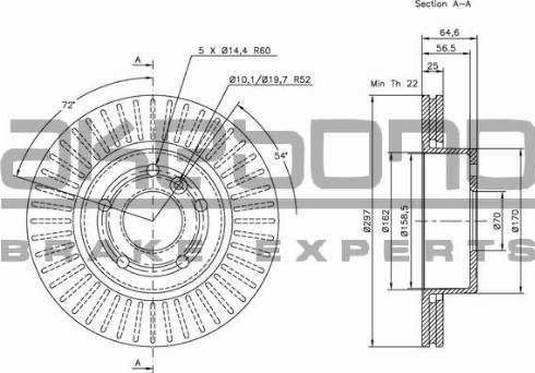 Akebono BN-1219E - Тормозной диск autosila-amz.com