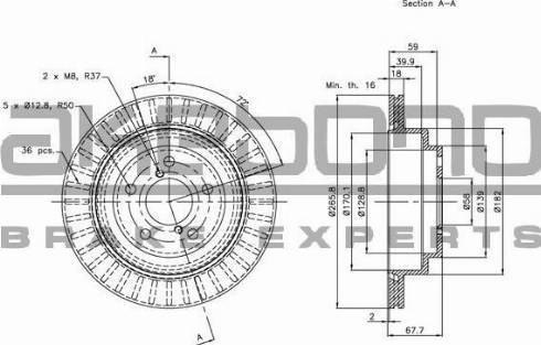 Akebono BN-1212 - Тормозной диск autosila-amz.com