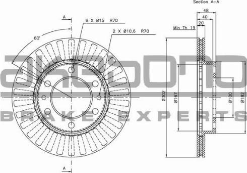 Akebono BN-1278 - Тормозной диск autosila-amz.com