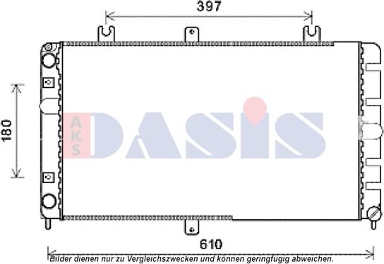 AKS Dasis 490016N - Радиатор, охлаждение двигателя autosila-amz.com