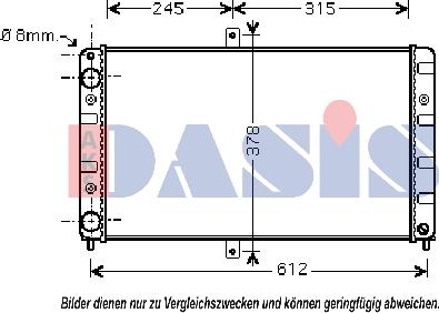 AKS Dasis 490011N - Радиатор, охлаждение двигателя autosila-amz.com