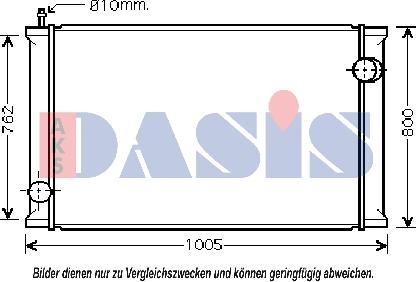 AKS Dasis 460023N - Радиатор, охлаждение двигателя autosila-amz.com