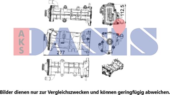 AKS Dasis 400047N - Радиатор, рециркуляция ОГ autosila-amz.com