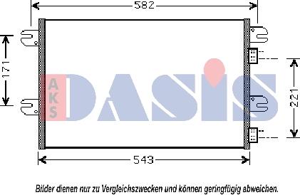 AKS Dasis 402003N - Конденсатор кондиционера autosila-amz.com