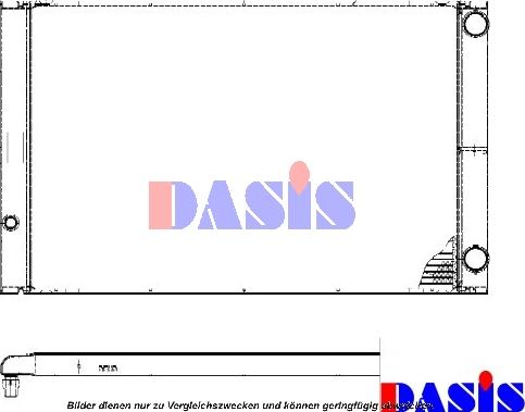 AKS Dasis 480045N - Радиатор, охлаждение двигателя autosila-amz.com