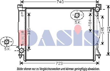 AKS Dasis 480066N - Радиатор, охлаждение двигателя autosila-amz.com