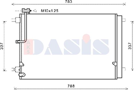 AKS Dasis 482032N - Конденсатор кондиционера autosila-amz.com