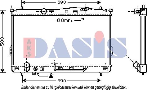 AKS Dasis 560410N - Радиатор, охлаждение двигателя autosila-amz.com