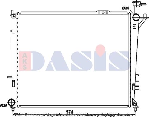 AKS Dasis 560092N - Радиатор, охлаждение двигателя autosila-amz.com