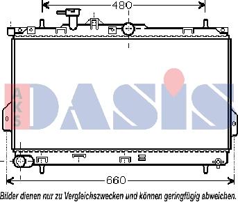 AKS Dasis 560001N - Радиатор, охлаждение двигателя autosila-amz.com