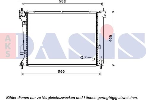 AKS Dasis 560085N - Радиатор, охлаждение двигателя autosila-amz.com