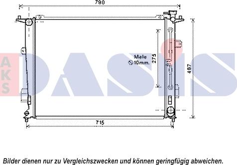 AKS Dasis 560081N - Радиатор, охлаждение двигателя autosila-amz.com