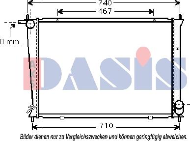 AKS Dasis 560038N - Радиатор, охлаждение двигателя autosila-amz.com