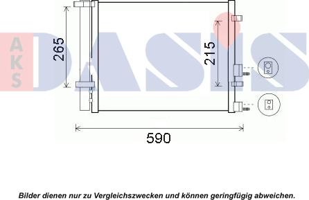 AKS Dasis 562024N - Конденсатор кондиционера autosila-amz.com