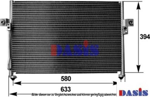 AKS Dasis 562180N - Конденсатор кондиционера autosila-amz.com