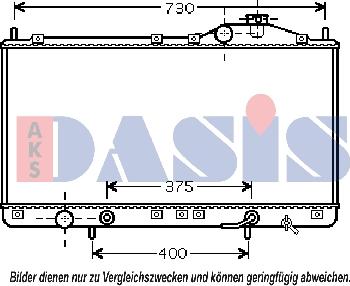 AKS Dasis 510044N - Радиатор, охлаждение двигателя autosila-amz.com